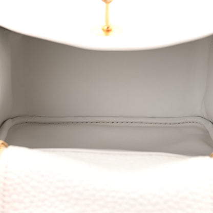 Hermes Taurillon Clemence Mini Lindy 20 New White 5 of 11