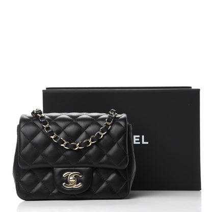 Chanel Lambskin Quilted Mini Square Flap Black 11 of 11