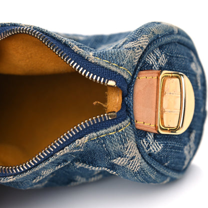 Louis Vuitton Monogram Denim Pochette Speedy PM Key Holder Blue 5 of 7