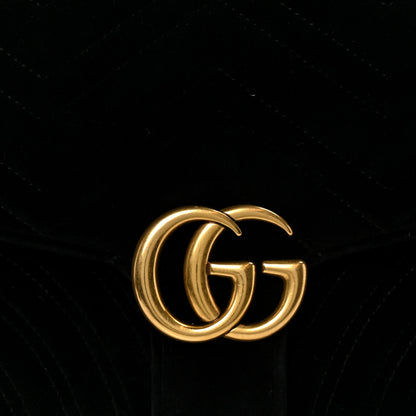 Gucci Velvet Matelasse GG Marmont Clutch Black 8 of 8