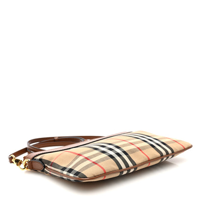 Burberry Horseferry Check Peyton Crossbody Clutch Bag Malt Brown 4 of 9