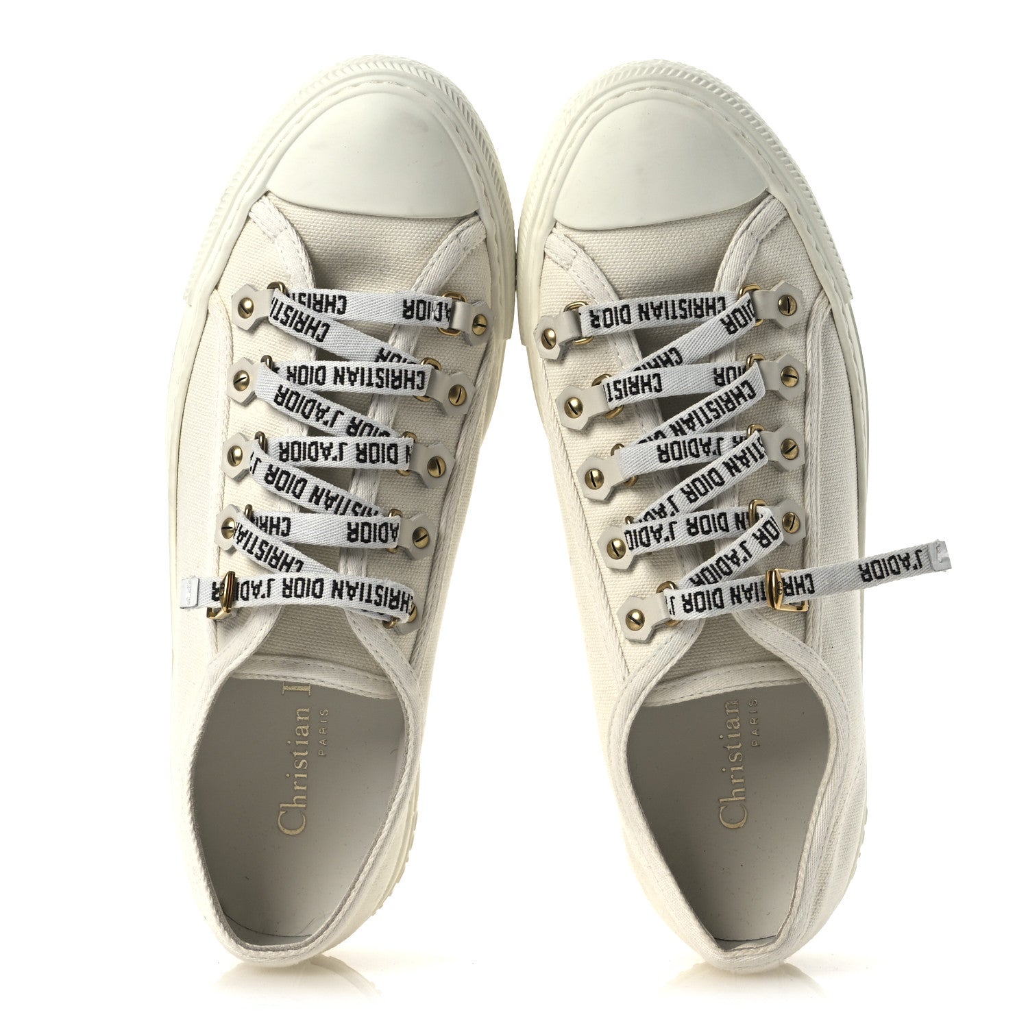 Christian Dior Canvas Walk'N'Dior Low Top Sneakers 39 White 2 of 12