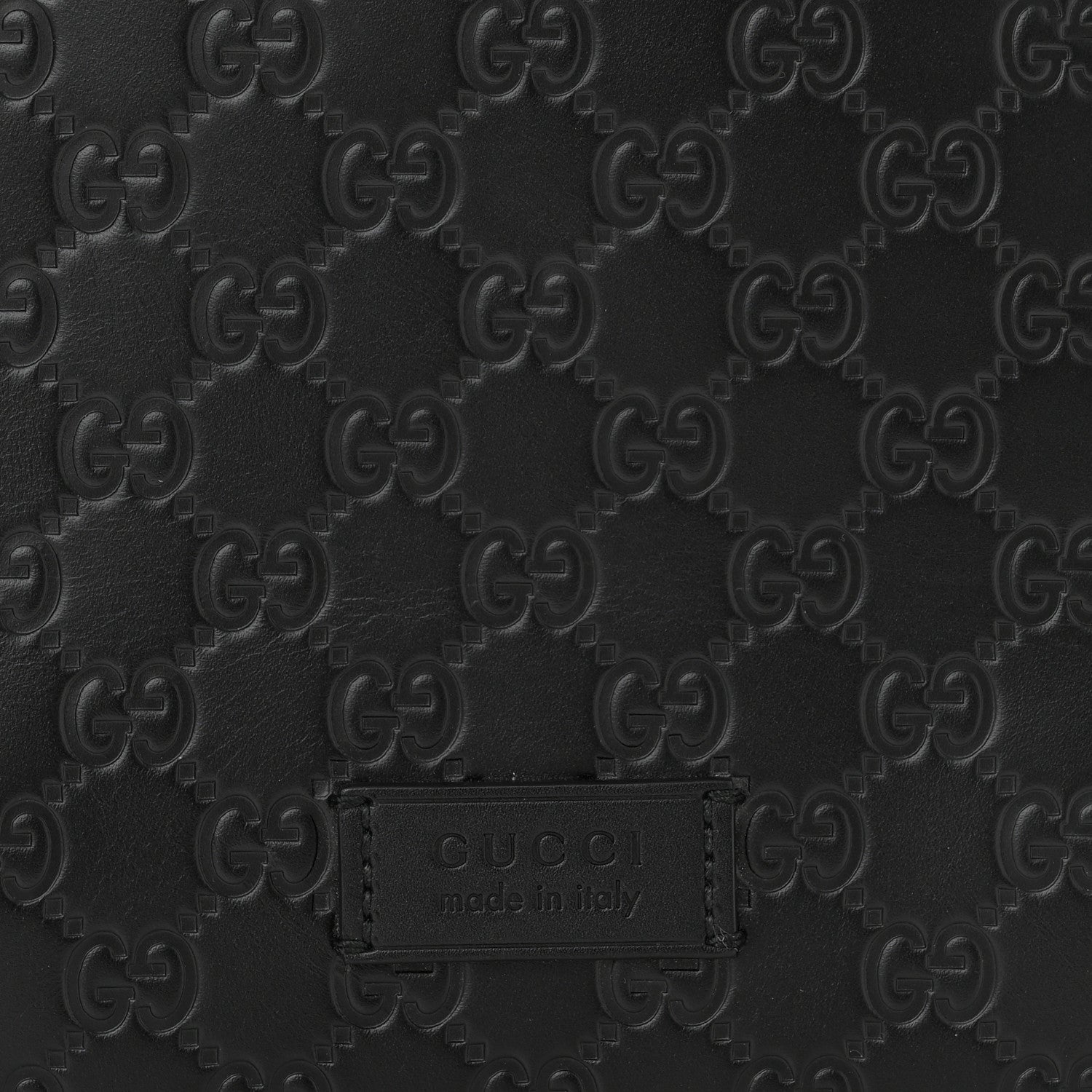 Gucci Guccissima Flap Messenger Bag Black 7 of 9