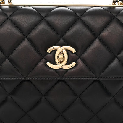Chanel Lambskin Quilted Small Trendy CC Dual Handle Flap Bag Black 8 of 13