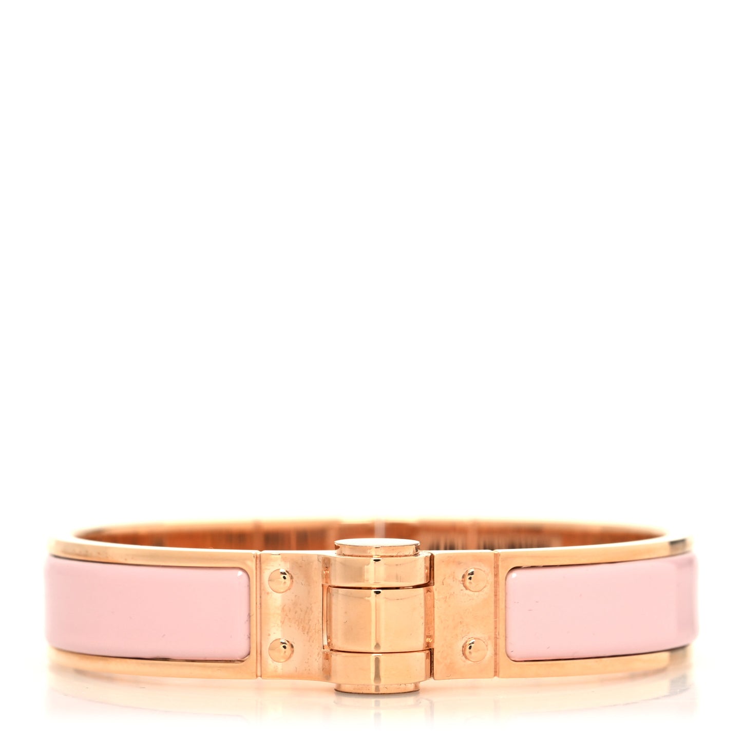 Enamel Charniere Uni Narrow Hinged Bracelet M Rose Cassatta