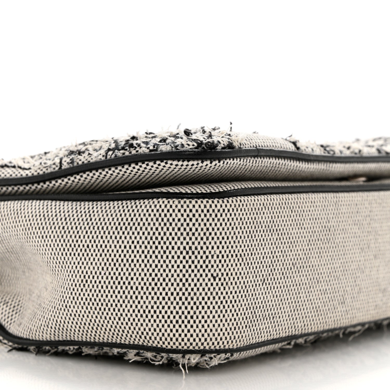 Burberry Lambskin Needle Punch Quilted Check Small Lola Bag White Black 9 of 10