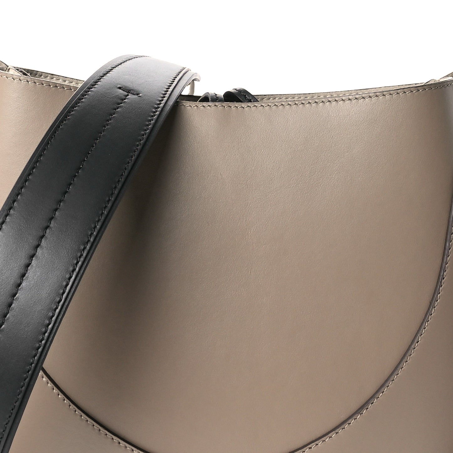 Calfskin Arch Shoulder Bag Light Taupe