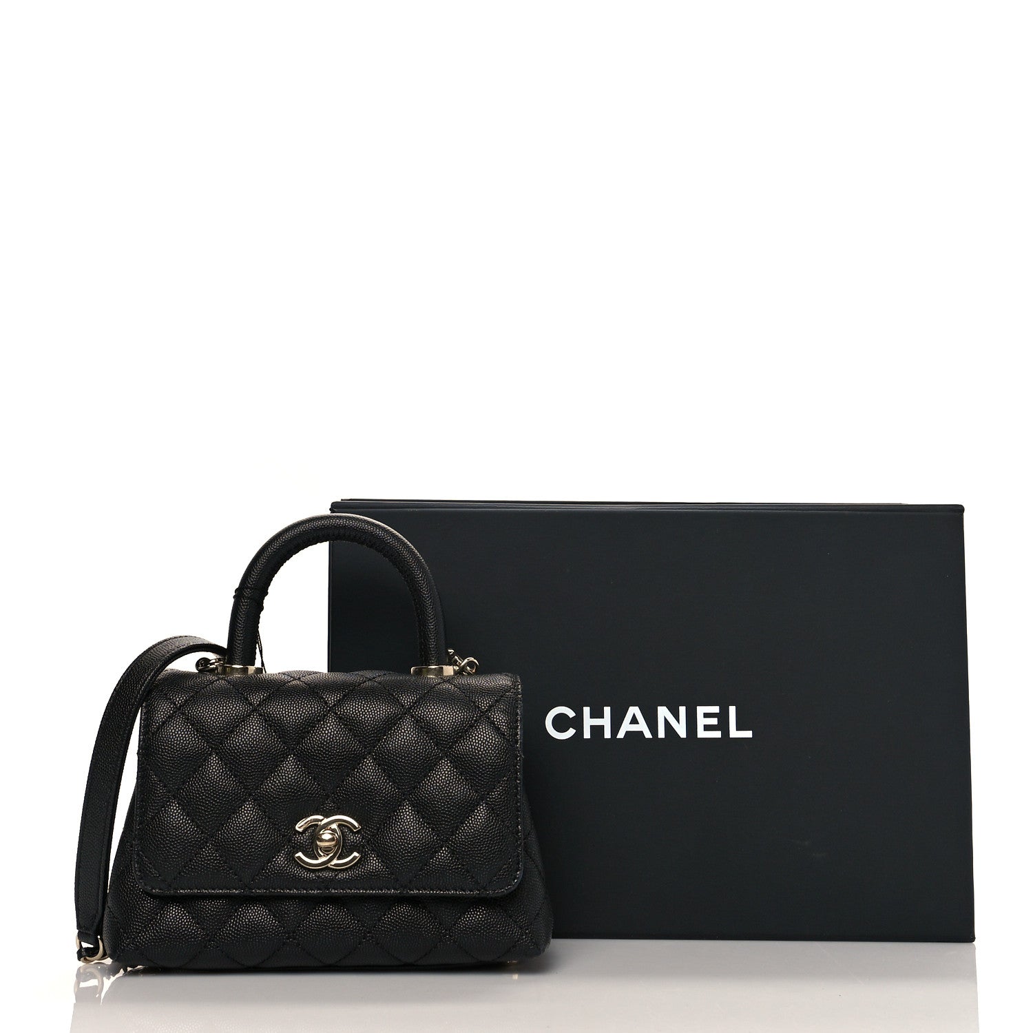 Chanel Caviar Quilted Extra Mini Coco Handle Flap Black 13 of 13