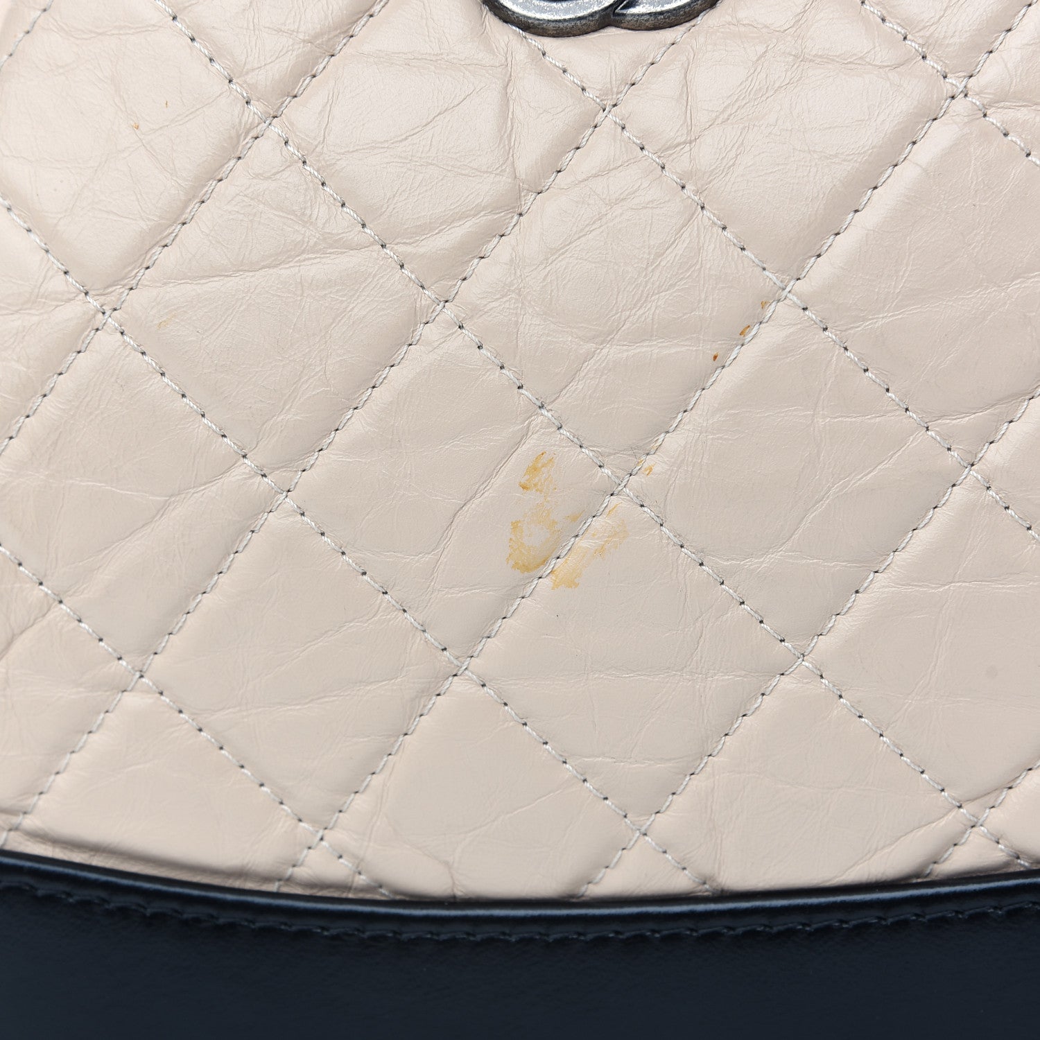 Chanel Aged Calfskin Quilted Small Gabrielle Backpack Beige Black 12 of 12