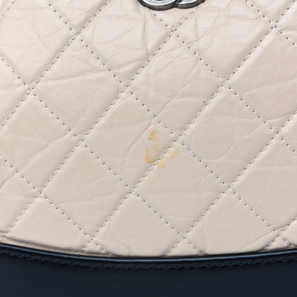 Chanel Aged Calfskin Quilted Small Gabrielle Backpack Beige Black 12 of 12