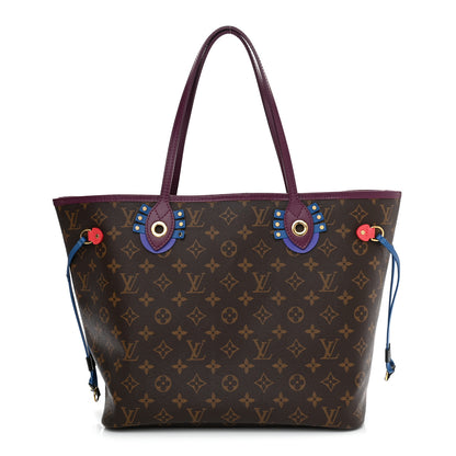Louis Vuitton Monogram Totem Neverfull MM Magenta 1 of 10