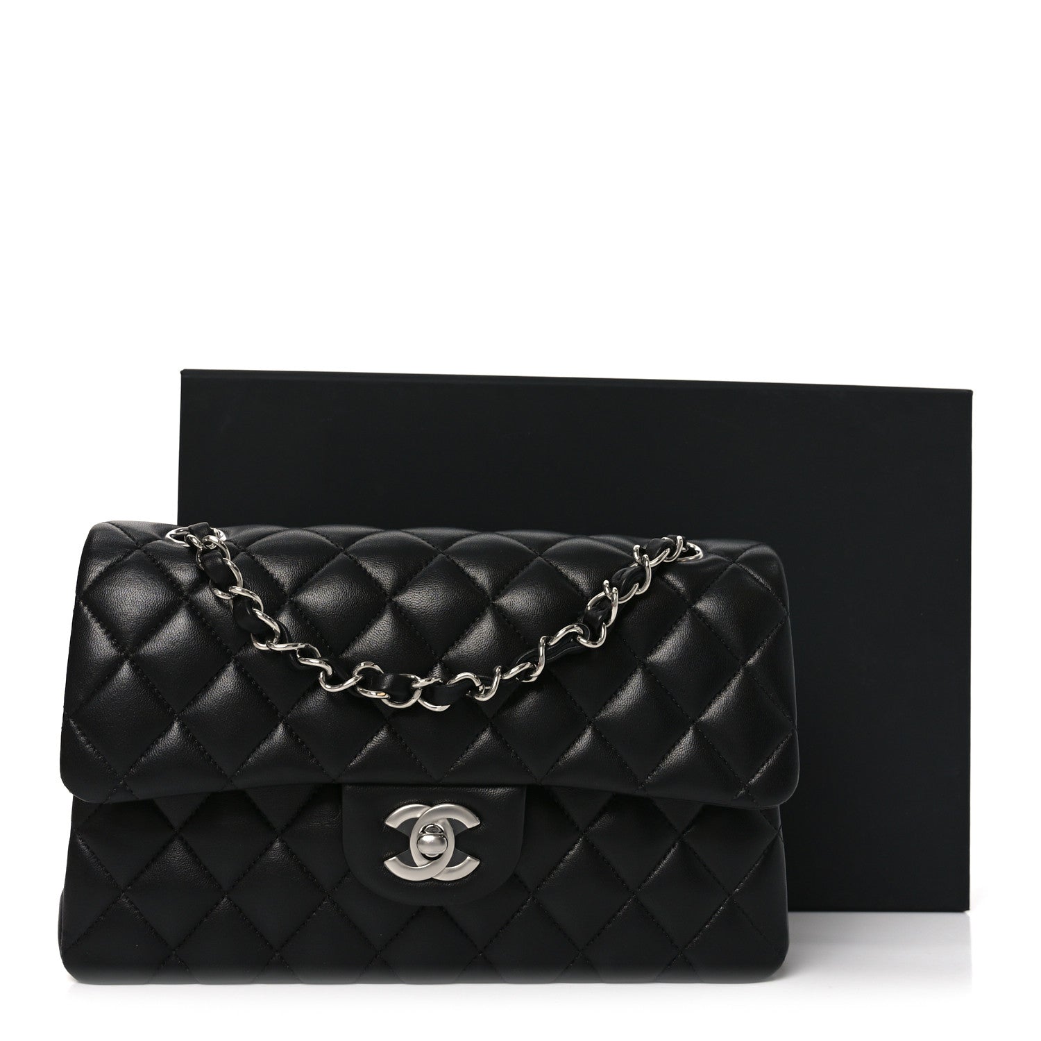 Chanel Lambskin Quilted Small Double Flap Black 11 of 11