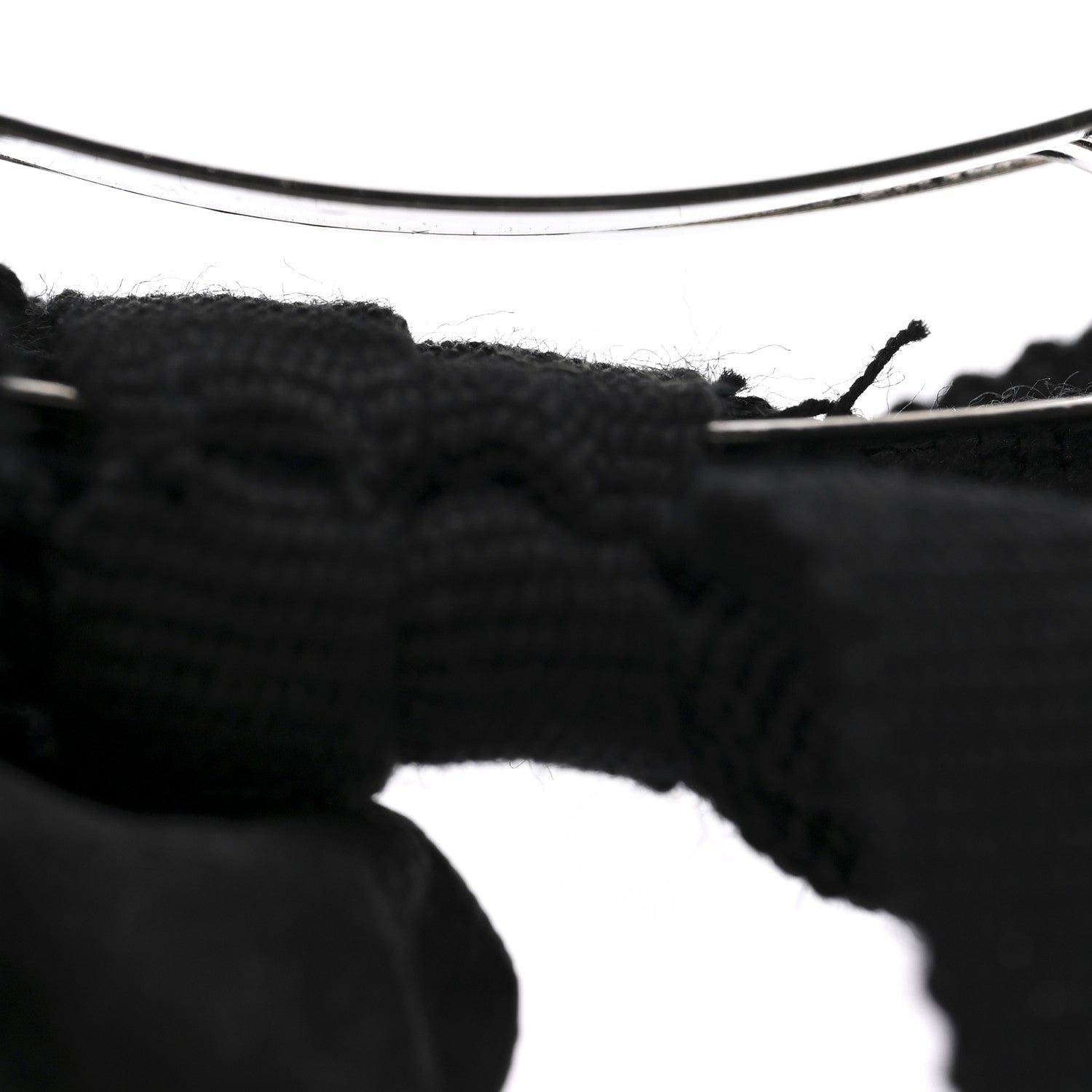 Chanel Grosgrain Bow CC Hair Clip Black 4 of 4