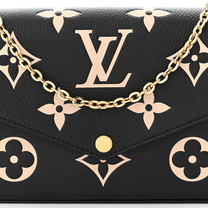Louis Vuitton Empreinte Monogram Giant Felicie Pochette Black Beige 8 of 11