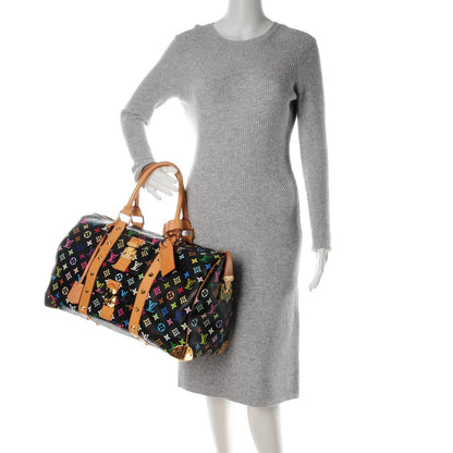 Louis Vuitton Monogram Multicolor Keepall 45 Black 2 of 8
