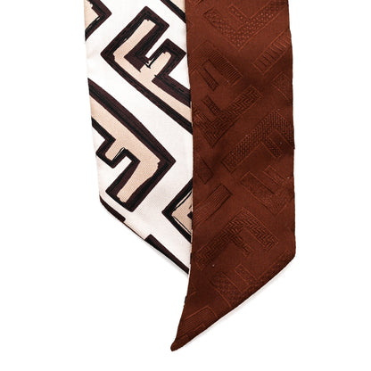Fendi Silk Wrappy Bandeau Beige Brown 5 of 5