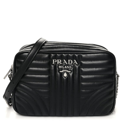 Prada Soft Calfskin Diagramme Camera Bag Black 1 of 9