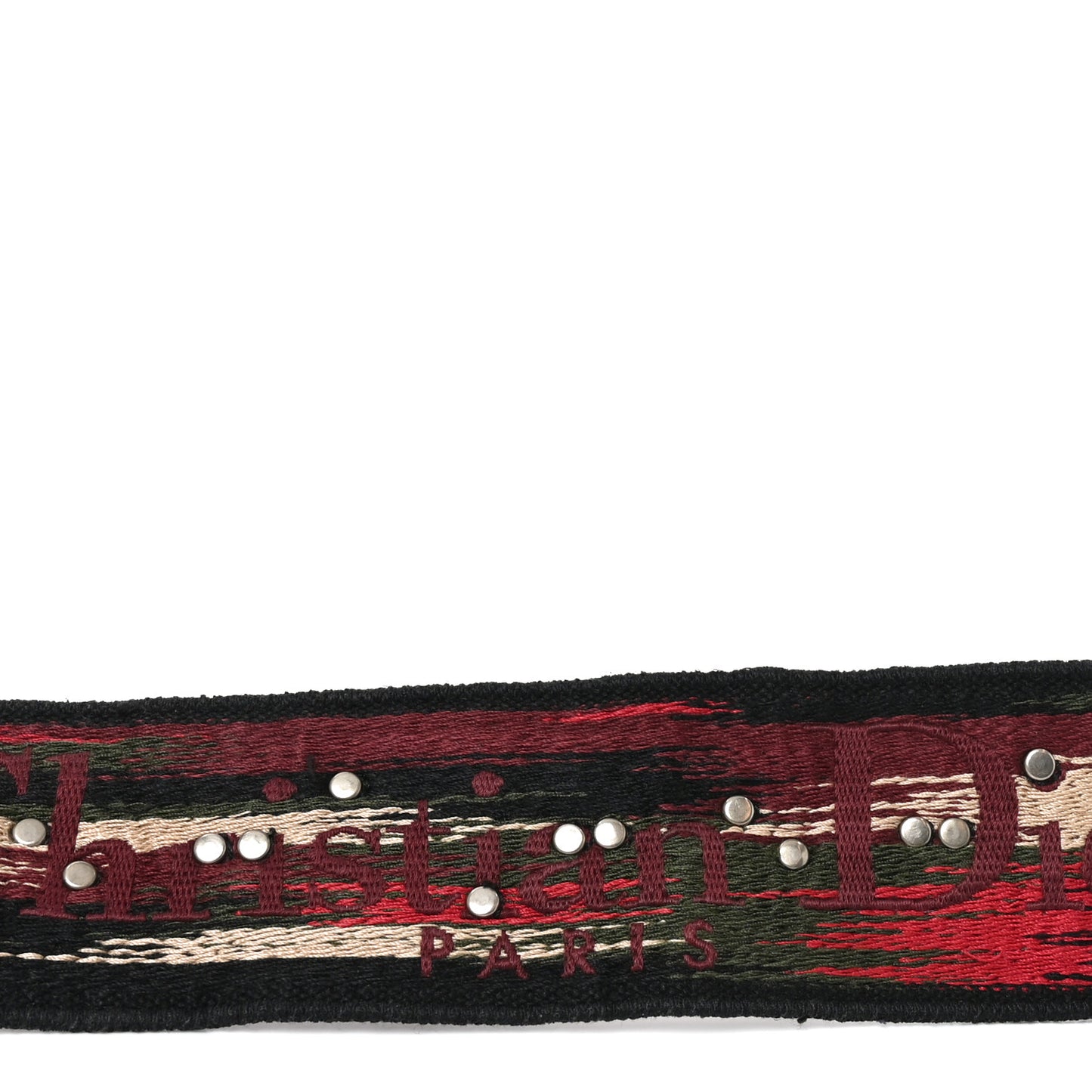 Canvas Embroidered Studded Bohemian Shoulder Strap Red