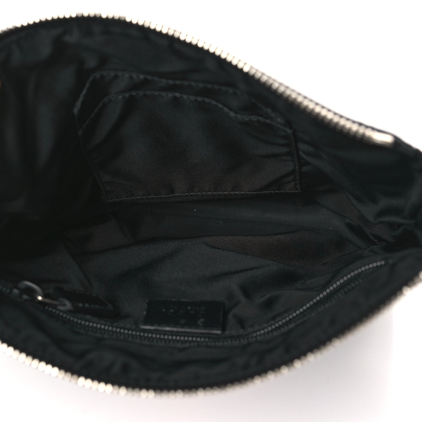 Techno Canvas Selleria Calfskin Web Small Flat Messenger Bag Black