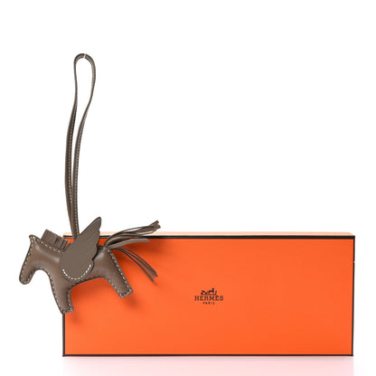 Hermes Milo Lambskin Grigri Rodeo Pegase Horse Bag Charm PM Etoupe 5 of 5