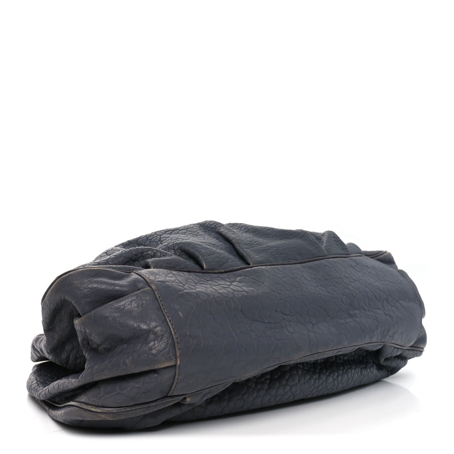 Fendi Crinkled Lambskin Mia Tote Blue 4 of 10