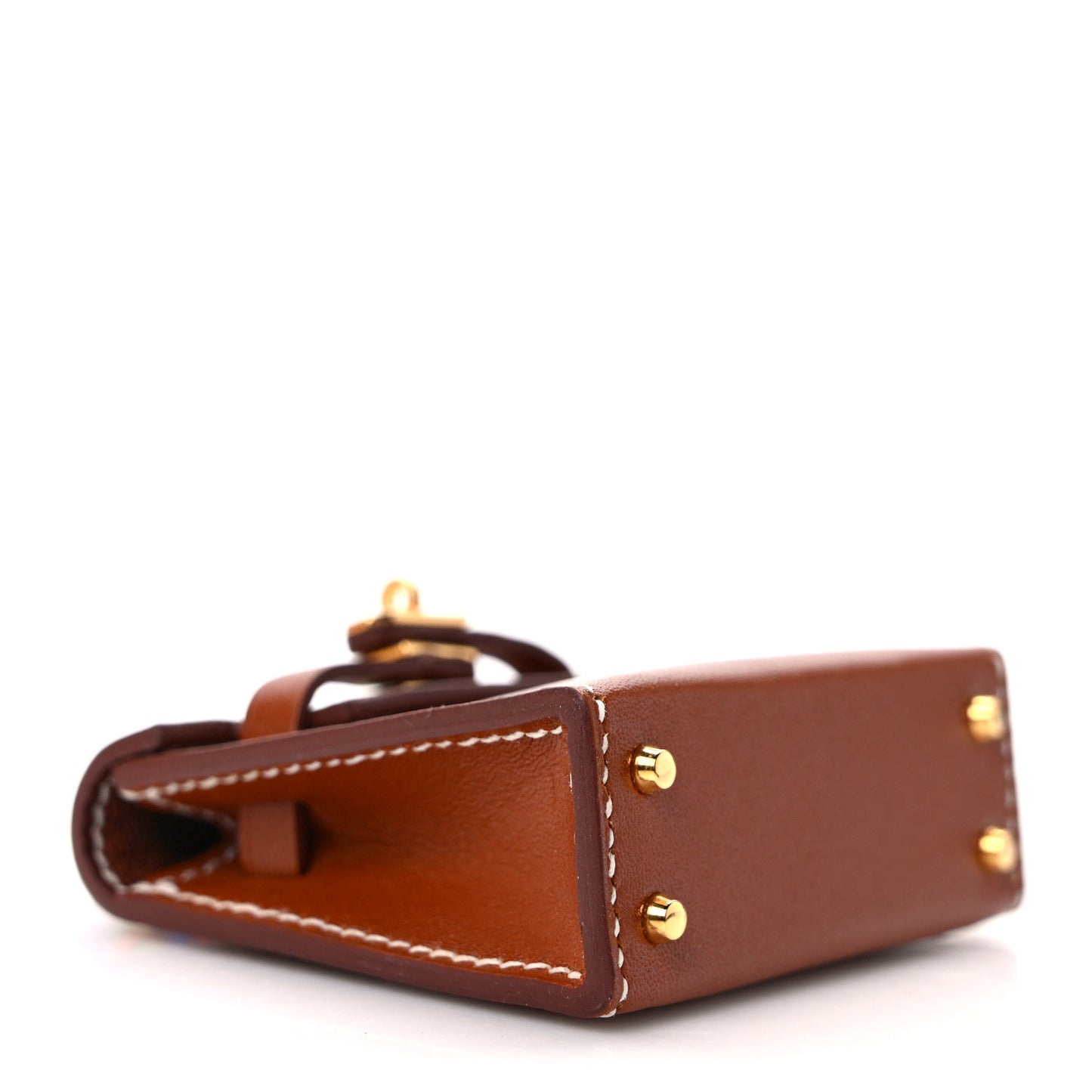 Tadelakt Mini Kelly Twilly Bag Charm Fauve
