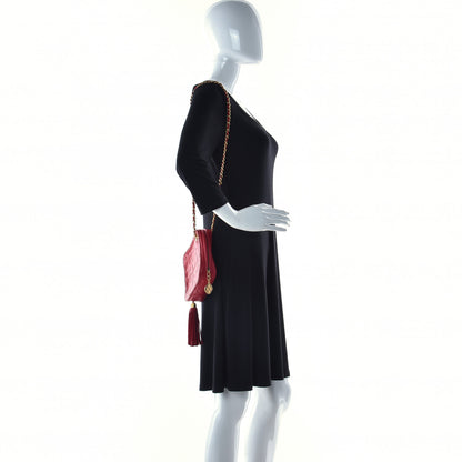 Chanel Lambskin Quilted Tassel Clutch Red 4 of 13