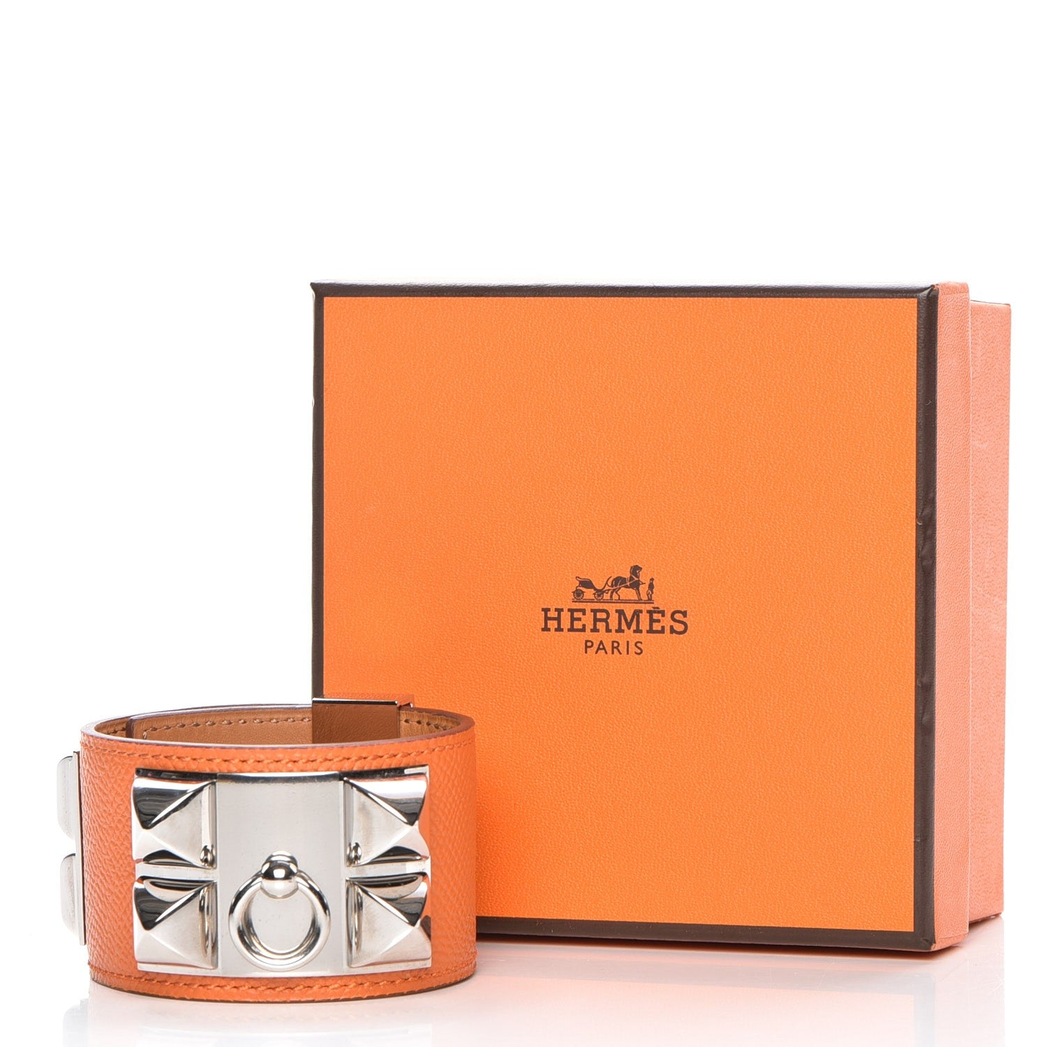 Hermes Epsom Collier de Chien CDC Bracelet S Orange 8 of 8