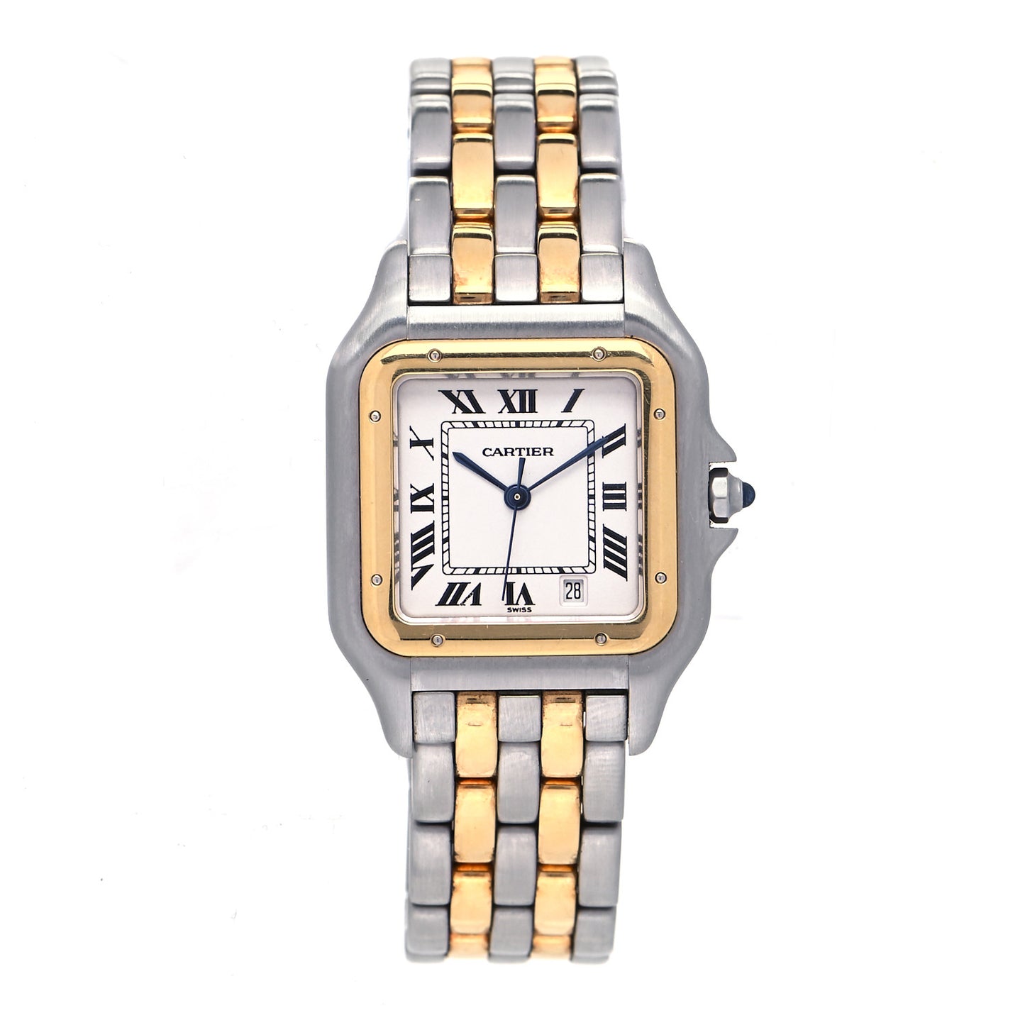 Stainless Steel 18K Yellow Gold 27mm Panthere Quartz Watch