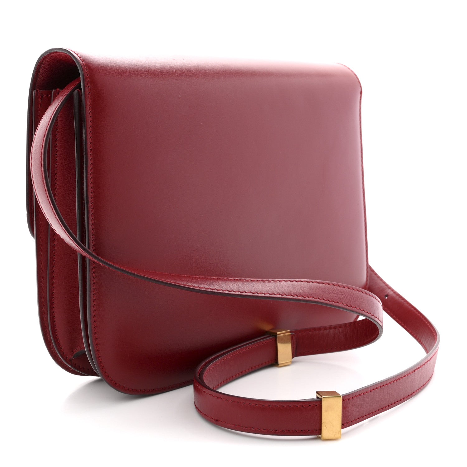 Celine Box Calfskin Medium Classic Box Flap Bag Red 3 of 12