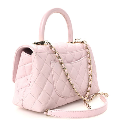 Chanel Caviar Quilted Mini Coco Handle Flap Light Pink 3 of 12