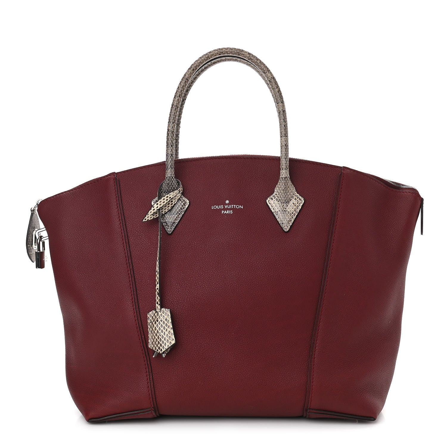 Louis Vuitton Veau Cachemire Ayers Soft Lockit MM Grenat 1 of 11