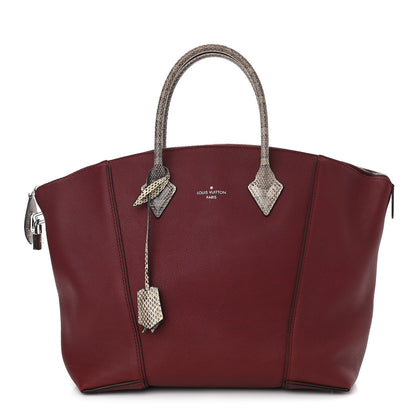 Louis Vuitton Veau Cachemire Ayers Soft Lockit MM Grenat 1 of 11