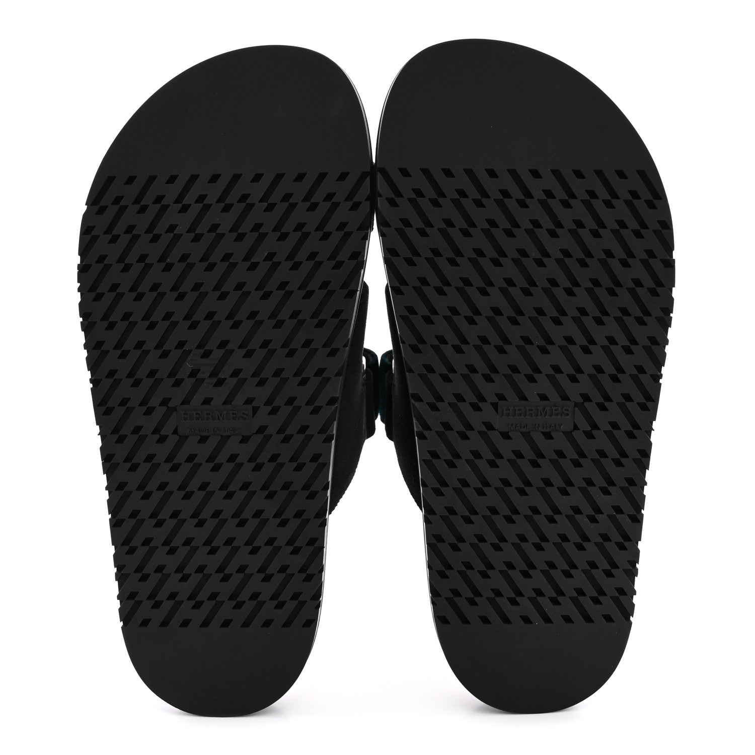 Hermes Velvet Womens Chypre Sandals 36 Black Vert Mousse 6 of 9