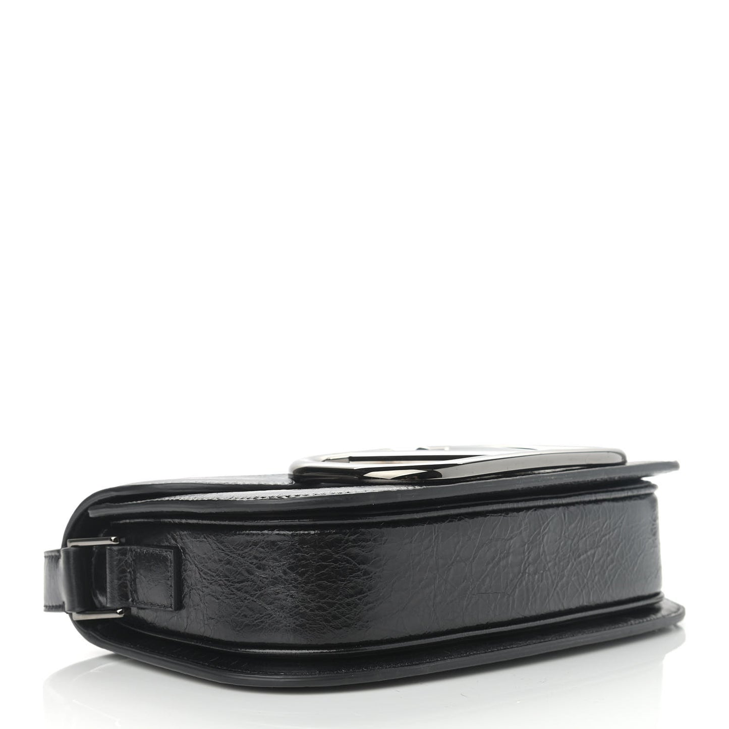 Brushed Calfskin Supervee Shoulder Bag Black