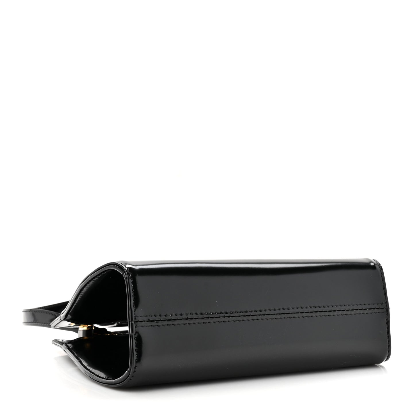 Brushed Calfskin Mini Wanda Top Handle Bag Black