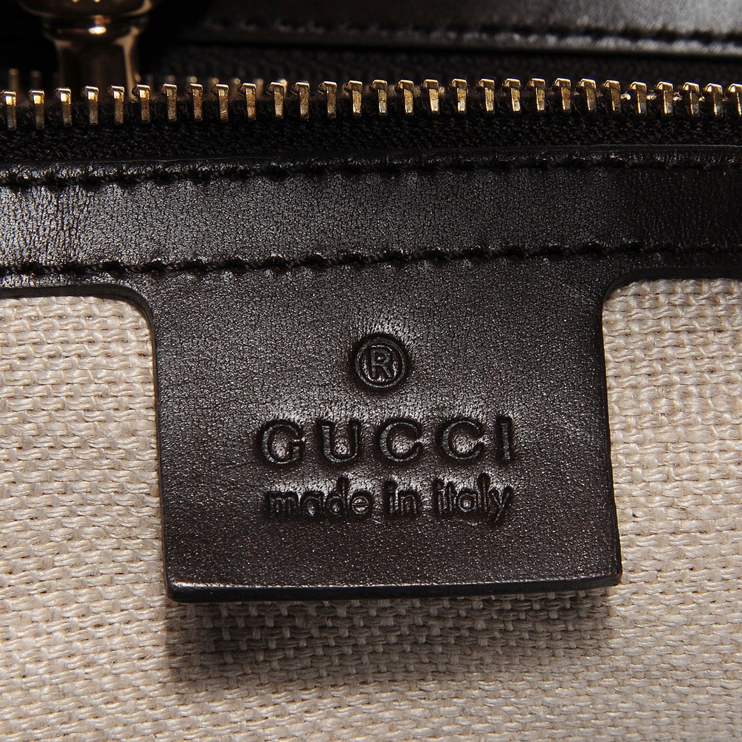 Linen Large Craft Logo Tote Dark Brown