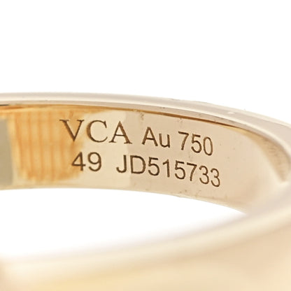 Van Cleef & Arpels 18K Yellow Gold Guilloche Vintage Alhambra Ring 49 4.75 4 of 5