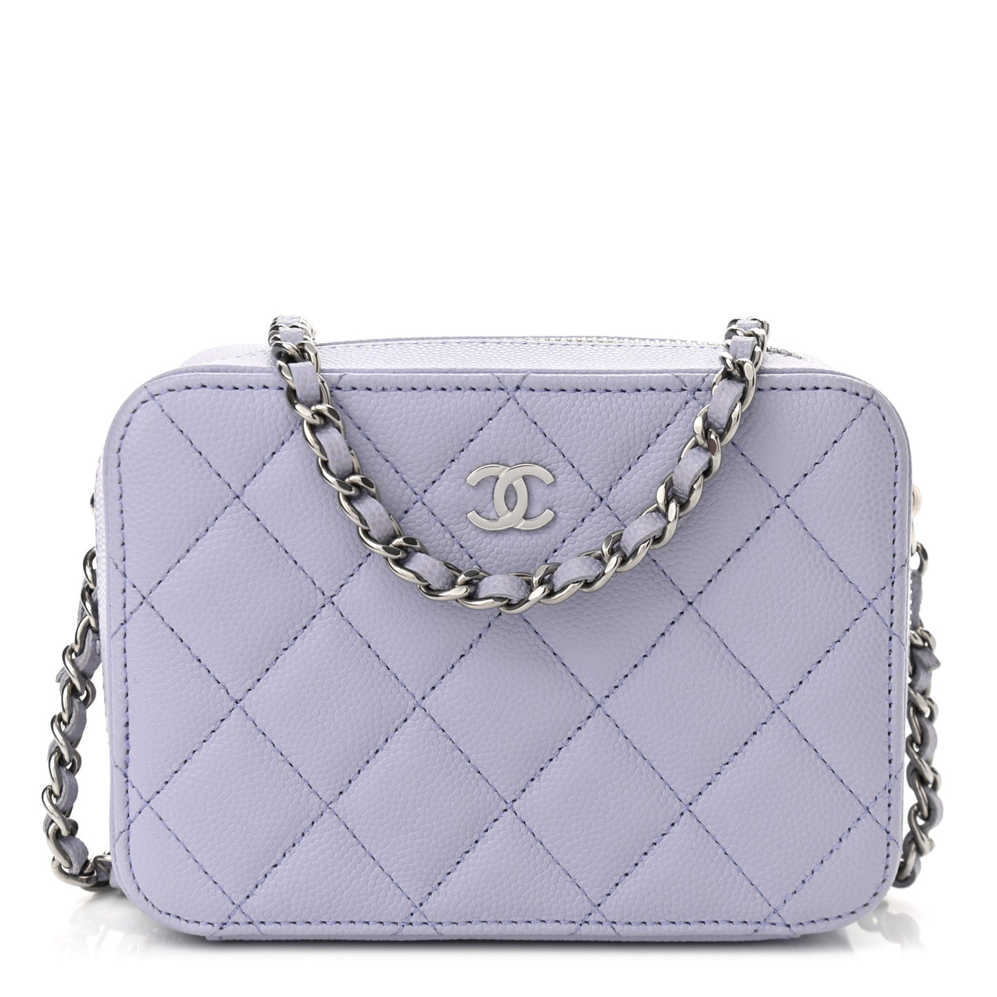 Caviar Quilted Camera Bag Light Purple