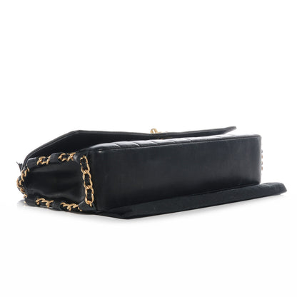 Chanel Lambskin East West Chocolate Bar Pearl Chain Flap Black 4 of 8