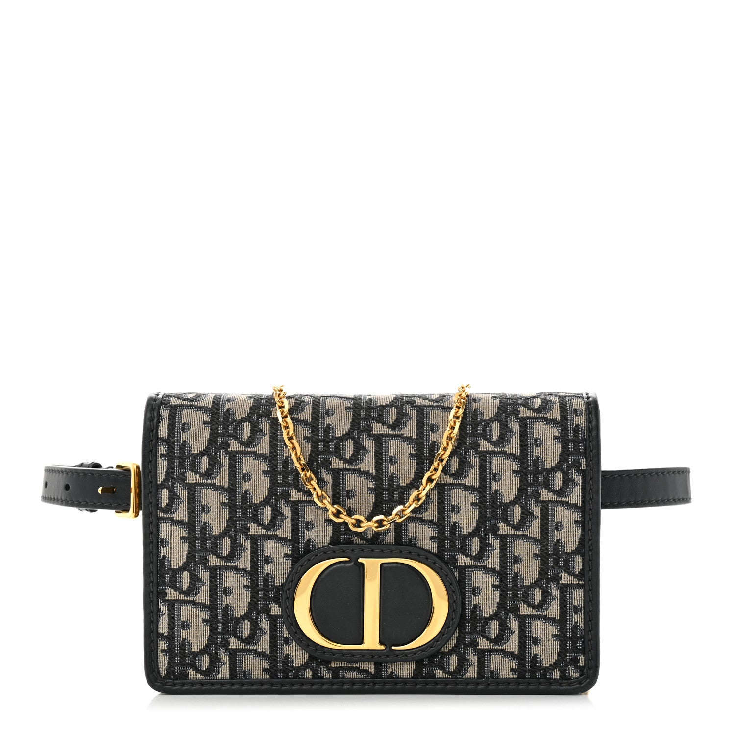 Christian Dior Oblique 30 Montaigne 2-In-1 Pouch Blue 1 of 12