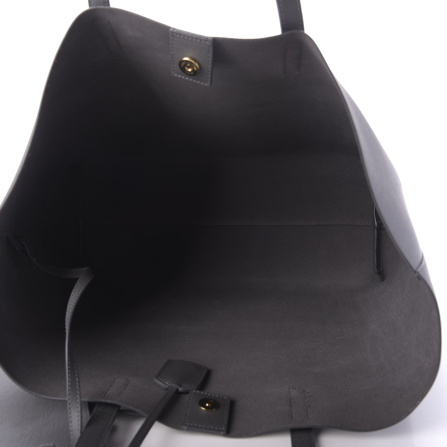 Saint Laurent Calfskin Large Shopping Tote Dark Grey 5 of 8