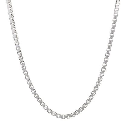 Tiffany Sterling Silver 4mm Venetian Link Necklace 1 of 5