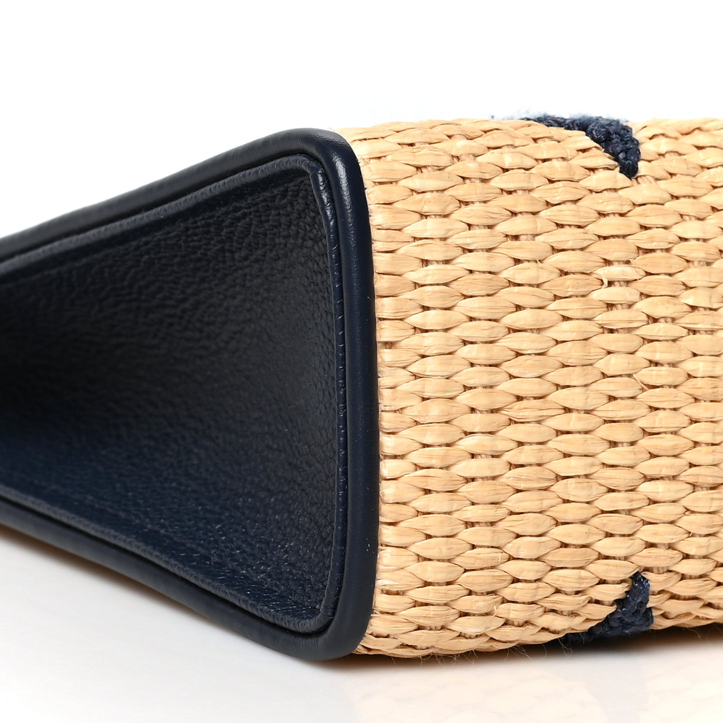 Raffia Calfskin Monogram Giant Toiletry Pouch 26 Blue