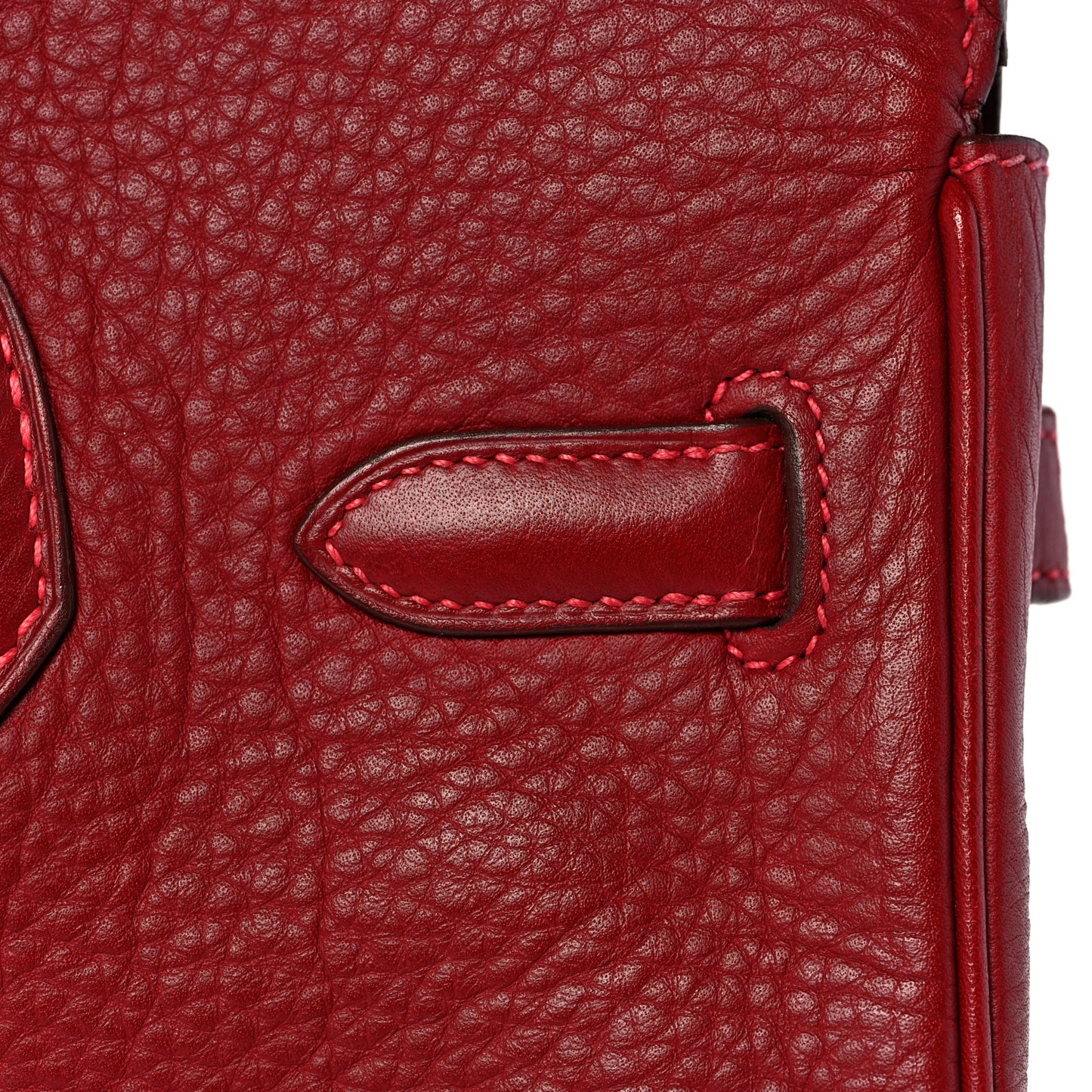 Taurillon Clemence Birkin 30 Rouge Vif