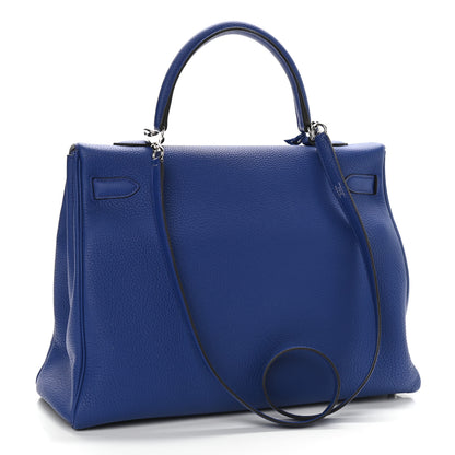 Hermes Togo Kelly Retourne 35 Bleu Electrique 2 of 12