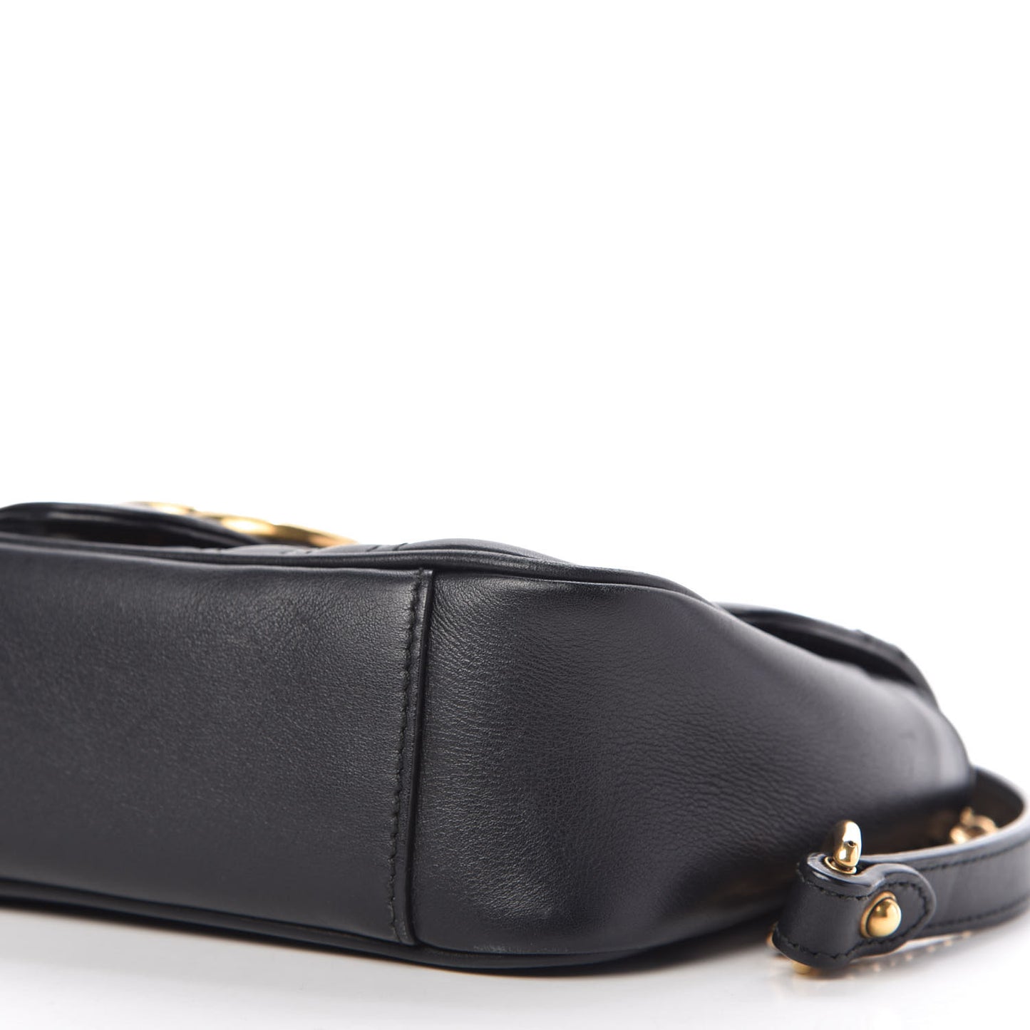 Calfskin Matelasse Mini GG Marmont Shoulder Bag Black