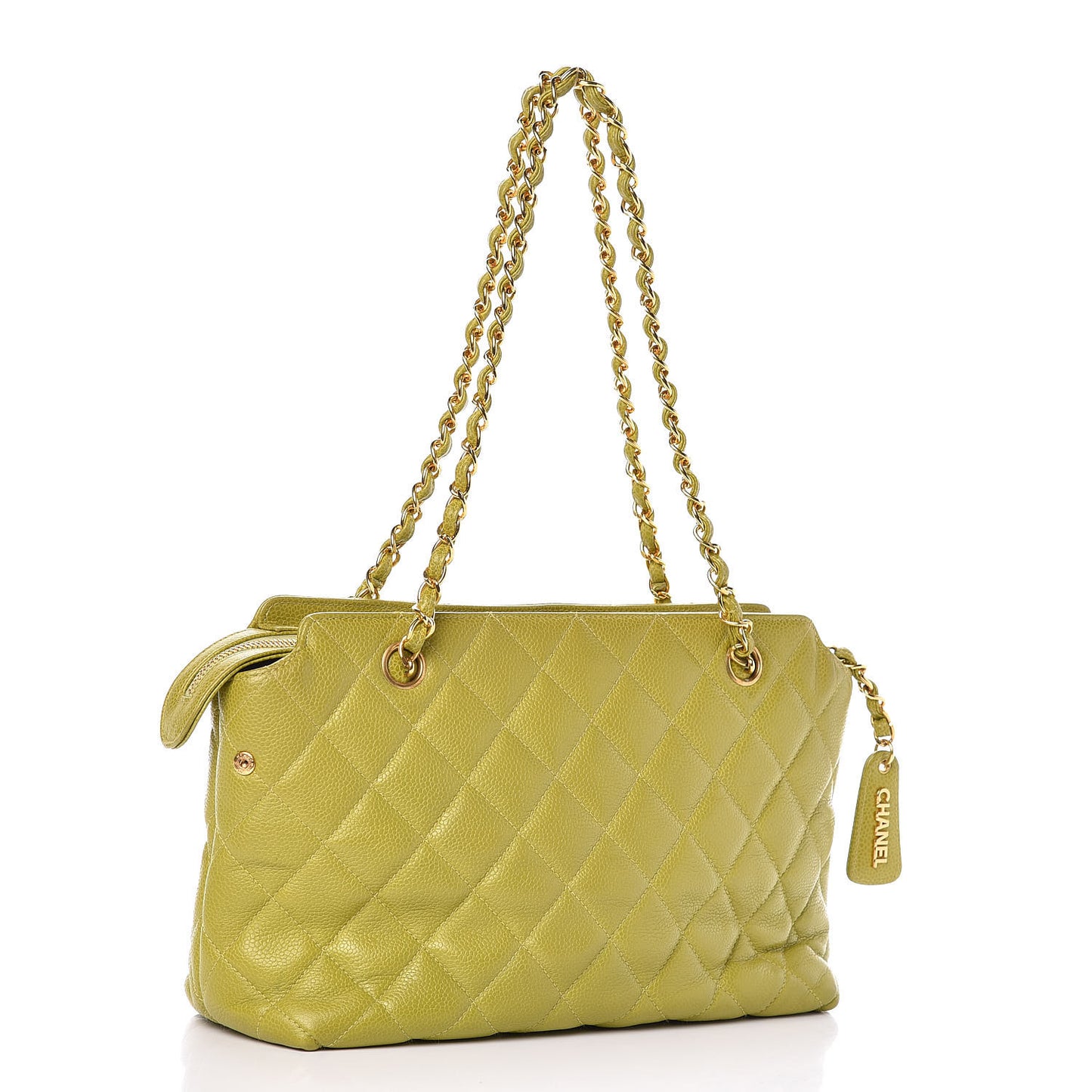 Caviar Quilted Tote Green