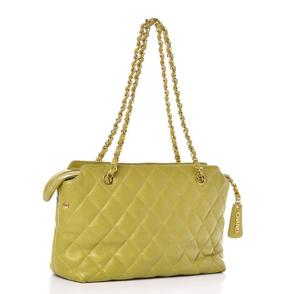Chanel Caviar Quilted Tote Green 3 of 15