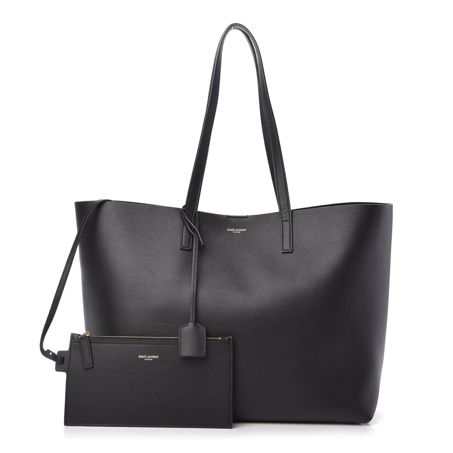 Calfskin Large Shopping Tote Black